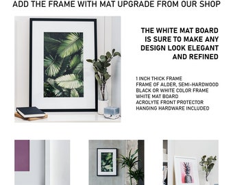 Ulepszona rama z matą do naszych plakatów, biała rama, niestandardowa czarna rama, rama drewniana, biała mata, niestandardowa rama, wydruk artystyczny w ramie, plakat w ramie