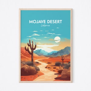 Mojave California Print, Mojave Travel Print, California Print, California Desert Poster, Mojave Illustration, Mojave Minimal Design Poster