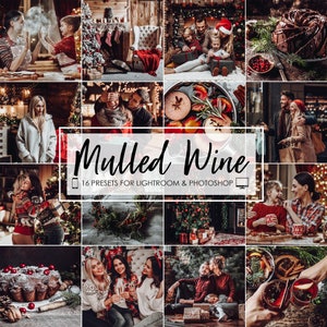 16 Lightroom Presets Christmas Presets Winter Presets Holiday Dark Moody Presets Brown Rustic Presets Warm Cozy Lifestyle Mobile Presets