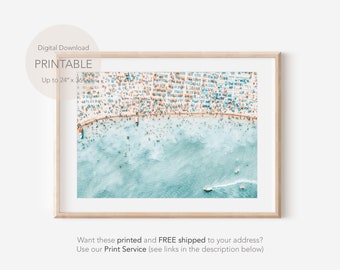 Aerial Beach Print, Beach Print, Aerial Ocean Beach Prints, Aerial Beach Wall Decor, Coastal Wall Art, Ocean Print, Boho Beach Digitale Print