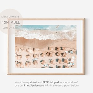 Beach Print, Beach People Print, Beach Large Art Print, Beach Poster, Coastal Wall Art, Beach Poster Print Art, Aerial Beach Art, Boho Beach