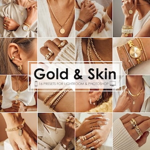 GOLD JEWELRY PRESETS, Glow Skin Lightroom Presets, Jewellery Photo Presets, Product Photography Presets, Lightroom Mobile Desktop Presets