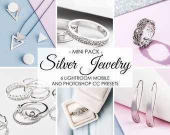 WHITE GOLD PRESETS, Silver Jewelry Lightroom Presets, Jewellery Lightroom Presets, Product Photo Filters, Lightroom Mobile Desktop Presets