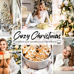 6 Lightroom Presets Christmas Presets Winter Holiday Presets White Golden Christmas Photo Editing Instagram Lifestyle Blogger iPhone Presets