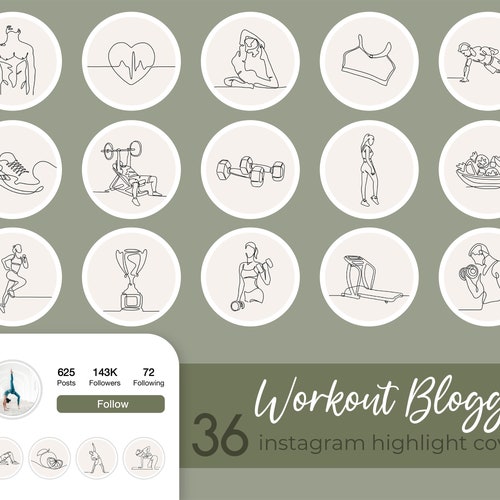 Fitness Instagram Story Highlight Icons Personal - Etsy