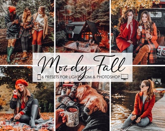 AUTUMN LIGHTROOM PRESETS, Fall Presets, Mobile Presets Lightroom, Dark Moody Presets, Rustic Brown Presets, Instagram Blogger Film Presets