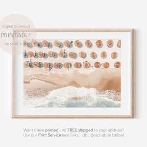 Ocean Print, Aerial Beach Print, Beach Print, Australia Print Wall Decor, Aerial Art Print, Beach Photography, Bondi Beach Print, Beach Art