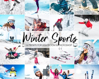 16 Lightroom Presets Winter Presets Sports Presets White Snow Presets Bright Clean Instagram Presets Holiday Mobile Presets Lifestyle Filter