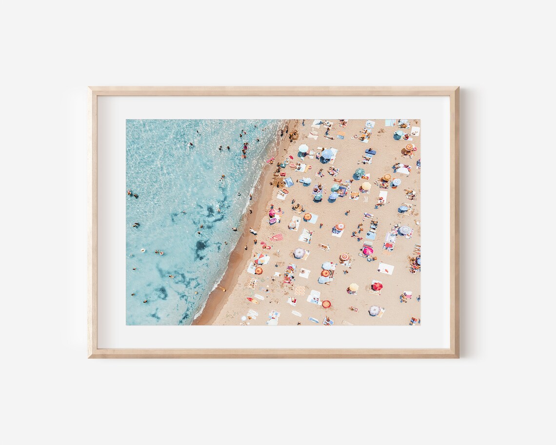 Beach Print Aerial Beach Wall Art Aerial Ocean Wall Decor Etsy