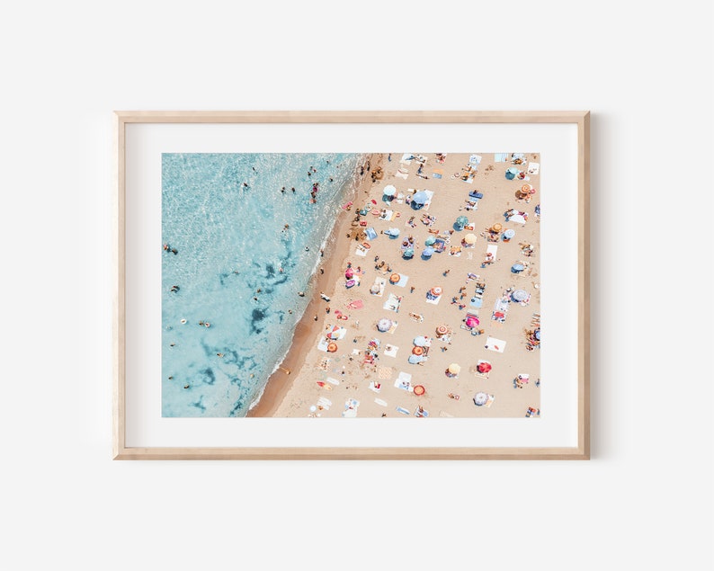 Beach Print Aerial Beach Wall Art Aerial Ocean Wall Decor Etsy