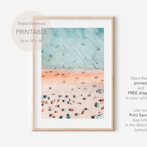 Aerial Beach Print, Australia Beach Print, Bondi Beach Home Decor, Beach Art, Coastal Wall Art, Beach Prints Wall Art, Ocean Beach Art Print
