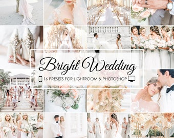 PRESETS DE LIGHTROOM PARA BODAS, Presets de bodas brillantes, Presets de Lightroom para dispositivos móviles, Presets de Blogger, Presets de filtros de Instagram, Presets de películas