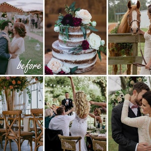 Lightroom Presets Rustic Wedding Presets Warm Brown Presets Boho Bride Portrait Presets Wedding Film Photography Filters Couple Photo Edit