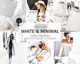 WHITE PRESETS LIGHTROOM, Lightroom Presets Mobile, Bright Presets, Minimal Presets, Instagram Presets, Fashion Blogger Presets, Presets