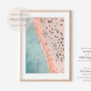 Aerial Beach Print, Bondi Beach Print, Australia Beach Print, Coastal Print, Beach Prints Wall Art, Ocean Print, Printable Beach Home Decor