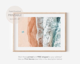 Aerial Beach Print, Beach Minimalism Abstract Print, Aerial Beach Art, Aerial Beach Photography, Beach Aerial View, Coastal Ocean Art Prints