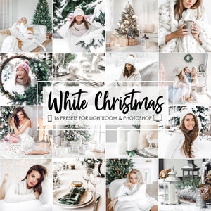 16 Lightroom Presets White Christmas Presets Snow Winter Presets Holiday Instagram Blogger Presets Bright Clean Photoshop Desktop Filters