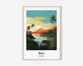 Bali Poster, Bali Beach Print, Bali Indonesia Travel Wall Art Poster Print, Bali Poster, Surf Poster, Indonesia Travel Poster, Home Wall Art