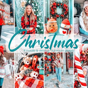 8 Lightroom Presets Bright Christmas Presets Lebhafte Winter Presets Schnee Urlaub Weihnachten Preset Instagram Lifestyle Blogger Mobile Fotofilter