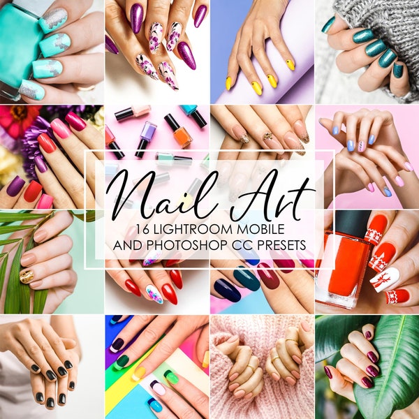 NAIL ART PRESETS, Nails Manicure Presets, Lightroom Mobile Presets, Vivid Color Pop Presets, Beauty Salon Presets, Instagram Blogger Presets