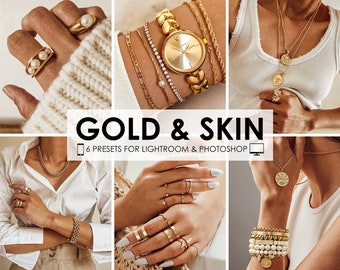 GOLD JEWELRY PRESETS Lightroom, Gold Tan Skin Photo Presets, Jewellery Presets, Product Photography Presets, Mobile Desktop Blogger Presets