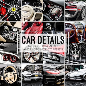 AUTOMOTIVE CAR PRESETS, Sports Car Presets, Vehicle Presets, Cinematic Moody Presets, Mobile Desktop Lightroom Presets, Interior Cars Preset