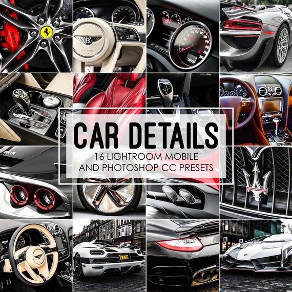 AUTOMOTIVE CAR PRESETS, Sports Car Presets, Vehicle Presets, Cinematic Moody Presets, Mobile Desktop Lightroom Presets, Interior Cars Preset