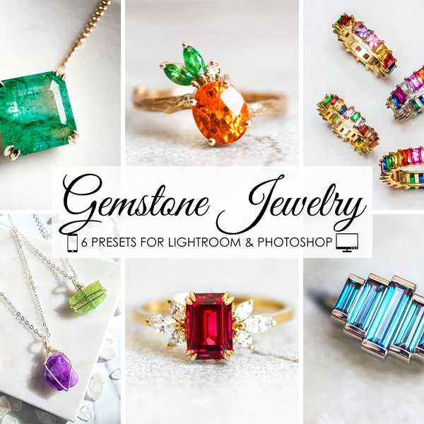 JEWELRY LIGHTROOM PRESETS, Gemstone Jewelry Presets, Jewellery Mobile Presets, Lightroom Mobile Desktop Presets, Product Photography Presets