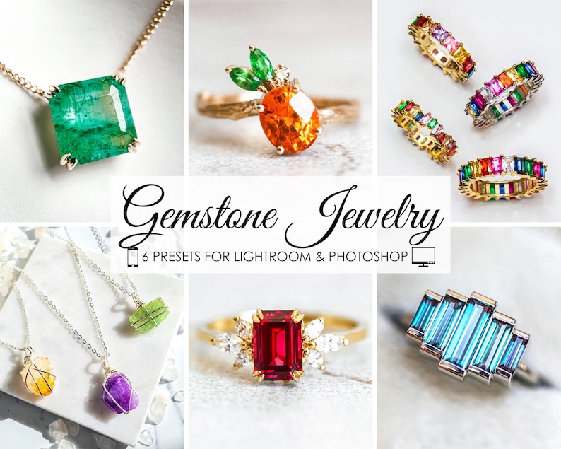 Lightroom Presets 6 Presets GEMSTONE JEWELRY Gemstones Etsy