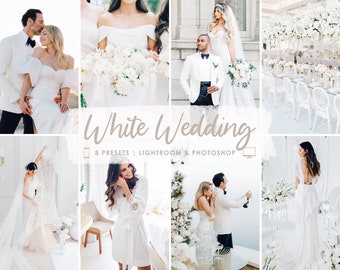 WEDDING LIGHTROOM PRESETS, Bright White Wedding Presets, Lightroom Mobile Desktop Presets, Professional Couple Photography Presets Filters