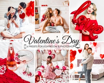 6 Lightroom Presets Valentines Day Presets Love Romantic Presets Couple Presets Bright Clean Red Presets Instagram Lifestyle Mobile Presets