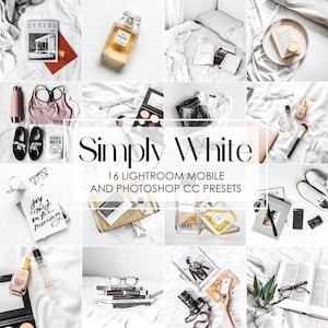 PRODUCT LIGHTROOM PRESETS, Bright White Photo Presets, Clean Minimal Presets, Lightroom Mobile Desktop Presets, Flat Lay Photography Presets