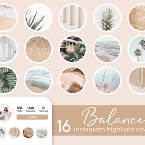 Instagram Highlight Covers, Lifestyle Fashion Instagram Blogger Icons, Instagram Story Covers, IG Stories Social Media Icons, Boho Instagram