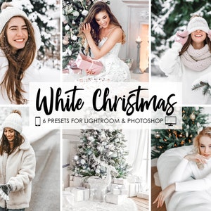 6 Lightroom Presets White Christmas Presets Winter Presets Home Holiday Presets Bright Clean Airy Mobile Desktop Presets Lifestyle Blogger