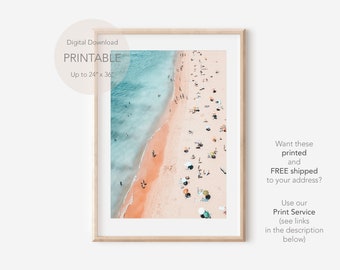 Aerial Beach Print, Aerial Beach Art, Aerial Beach Photography, Beach Aerial View, Beach Art Prints, Coastal Art Prints, Portugal Art Print