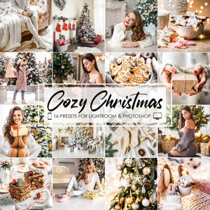 16 Lightroom Presets Christmas Presets Winter Presets Holiday Presets Golden Xmas Cozy Warm Home Presets Instagram Blogger White Photo Edit