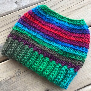 Bun Beanie Pattern Crochet Messy Bun Ponytail Hat Pattern - Etsy