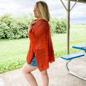 CROCHET PATTERN, Jules Poncho, Cute Crochet Poncho, Mesh Crochet, Swimsuit Coverup, Summer Crochet, Sport Weight, Lacy Poncho Pattern