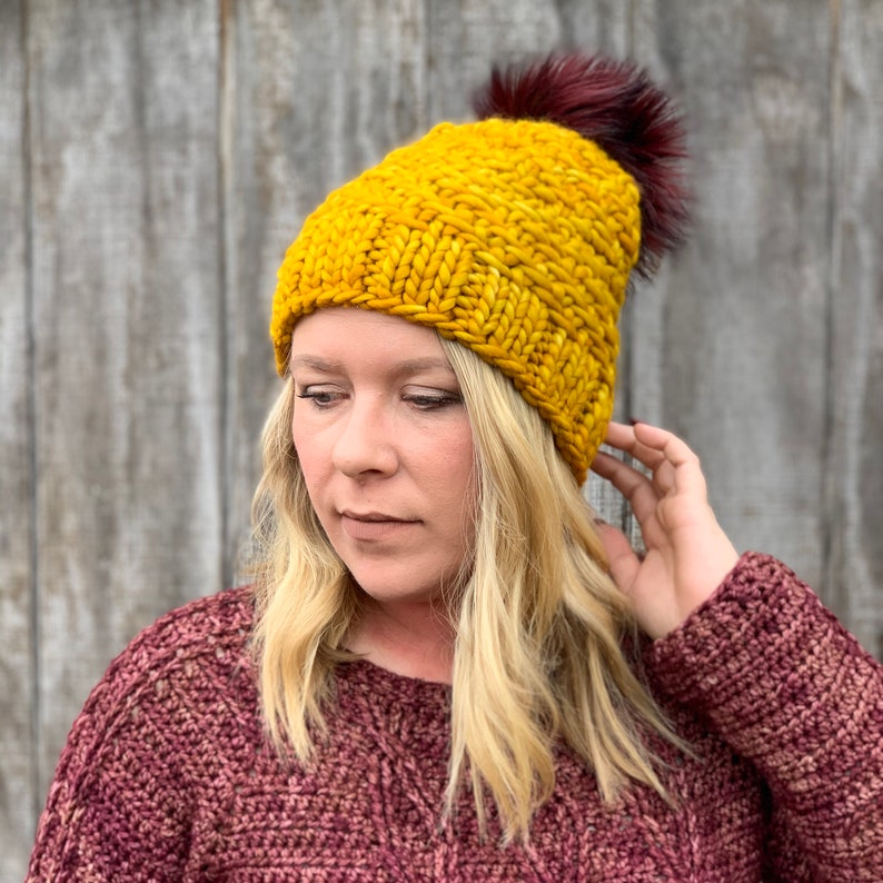 Knit Beanie Pattern Super Bulky Malabrigo Hat Slouchy Etsy