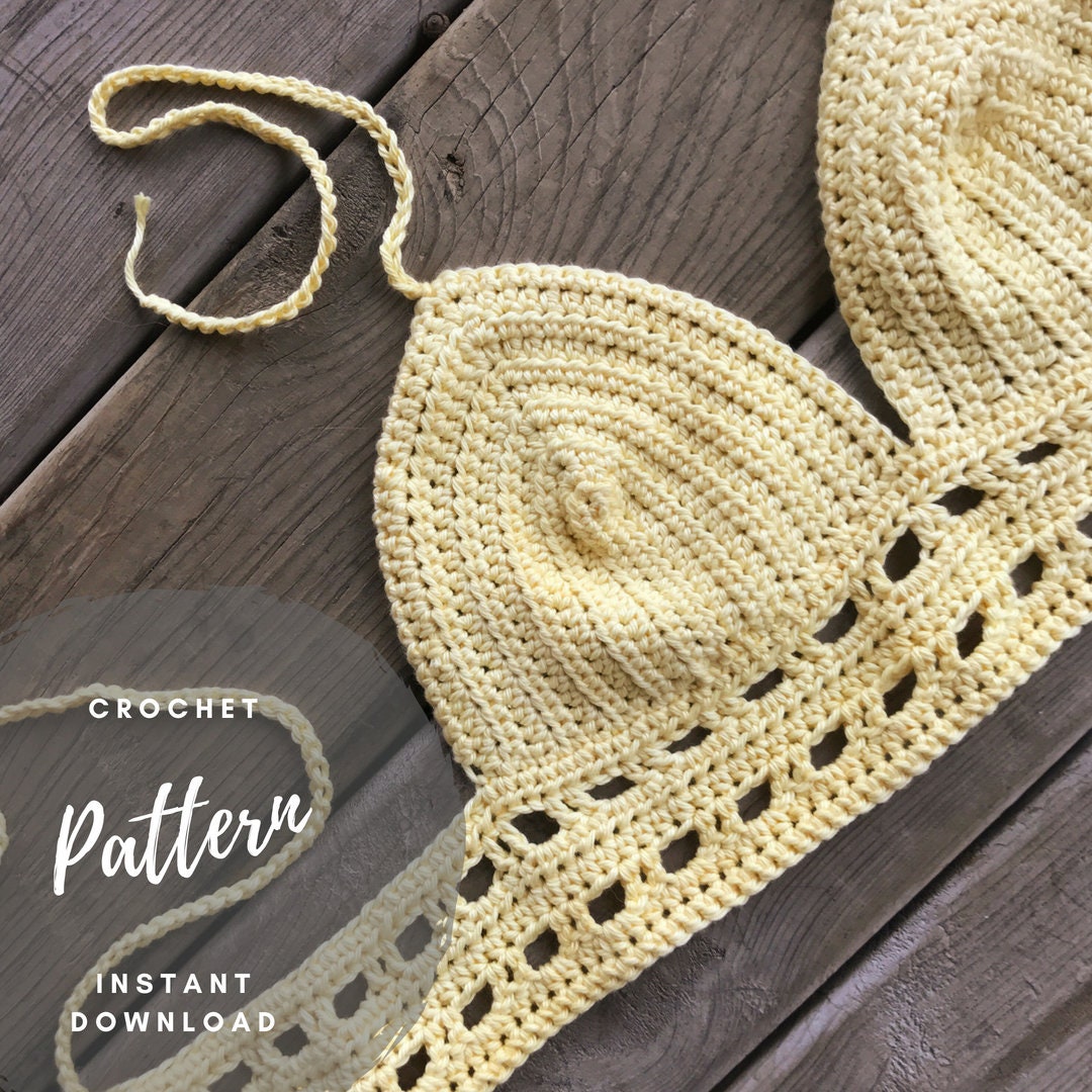 CROCHET Bikini Pattern Festival Bralette Crochet Crop Top | Etsy