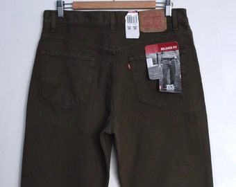 Vaqueros Levi's 550 vintage: corte holgado verde, cintura alta (83 cm)