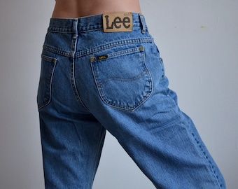 Vintage 90s LEE Riders Jeans: High Waist Cropped Denim (31 inch)
