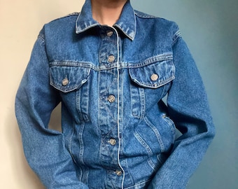 Chaqueta vaquera estilo camionero Americanino vintage de los años 90 - Fabricada en Italia