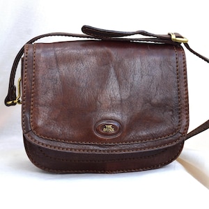 Vintage Real Leather Crossbody Bag - Etsy