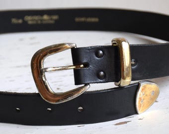 Vintage 90s Leather Accessories Western Style Leather Belt