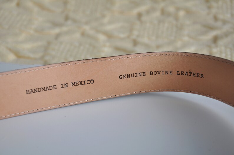 hipster brown leather belt handmade in Mexico genuine bovine leather belt Vintage brown leather belt men/'s leather belt size 34