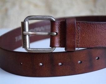 Vintage Unisex Distressed Boho Grunge Brown Genuine Leather  display picture 2