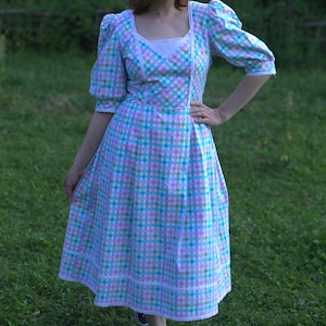 Blue Purple Milkmaid Dress - Etsy New Zealand Blue Purple Milkmaid Dress - Etsy New Zealand