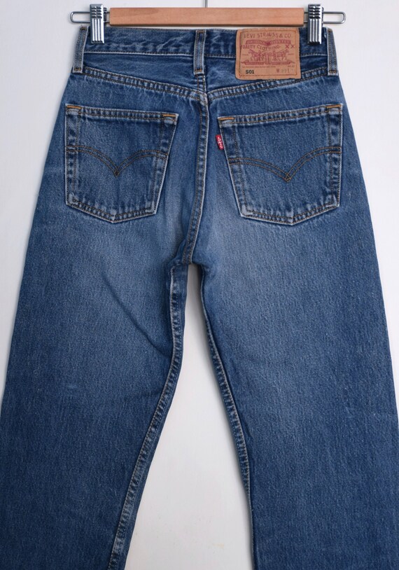 Vintage 90s Levi's 501 dark blue jeans, High waist
