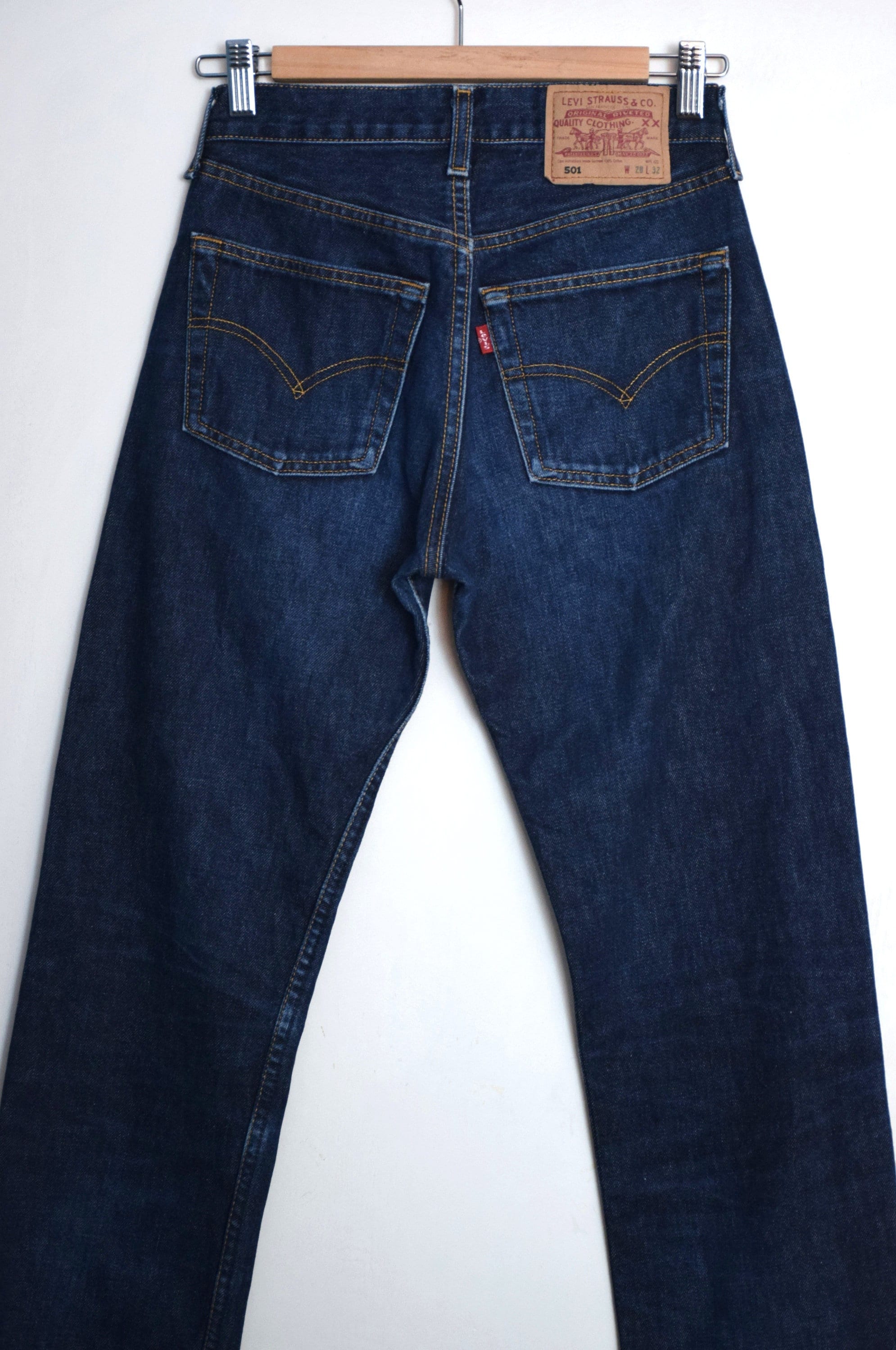 1990s Levi's 501 Jeans: High Waist Indigo Denim, Made in Spain - Etsy